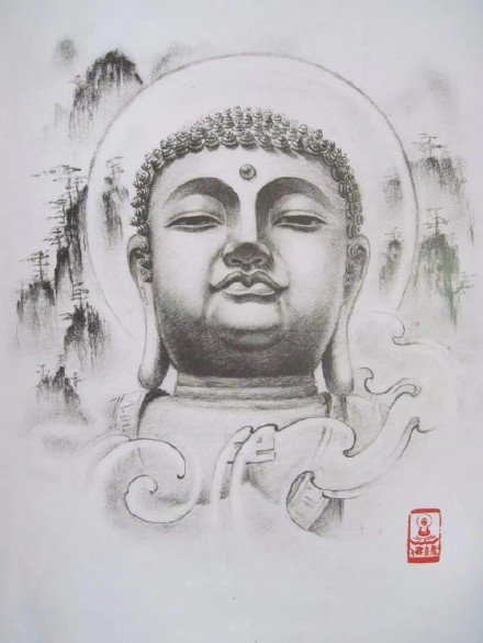 传统的36款佛像主题的佛祖纹身手稿图(19/36)