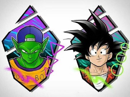 动漫龙珠系列的9款school彩色纹身手稿图片(4/9)