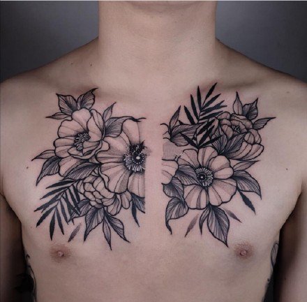 一组图腾式梵花纹身作品图片赏析