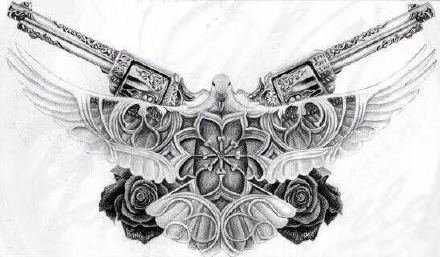 35款大花胸的纹身效果图素材手稿欣赏(31/35)