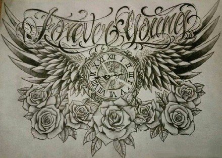 35款大花胸的纹身效果图素材手稿欣赏(23/35)