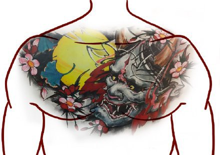 35款大花胸的纹身效果图素材手稿欣赏(15/35)