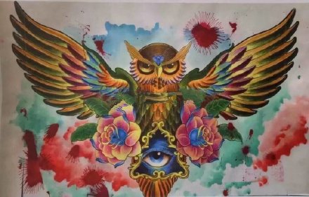 35款大花胸的纹身效果图素材手稿欣赏(3/35)