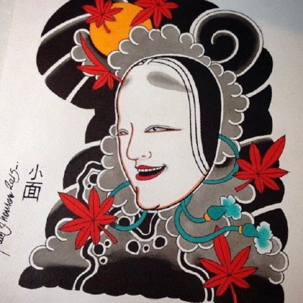 35款日式等半甲纹身主题的手稿图片(28/35)