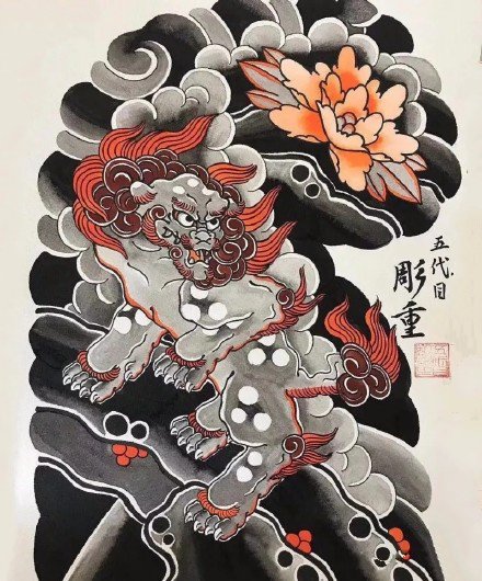 35款日式等半甲纹身主题的手稿图片(23/35)