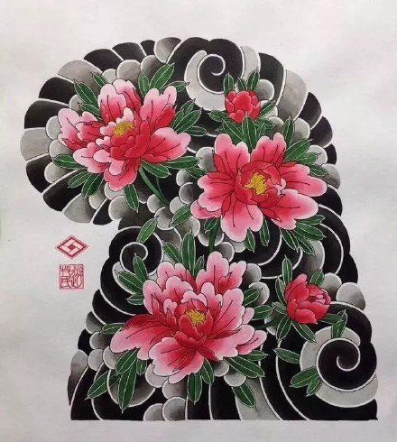 35款日式等半甲纹身主题的手稿图片(22/35)