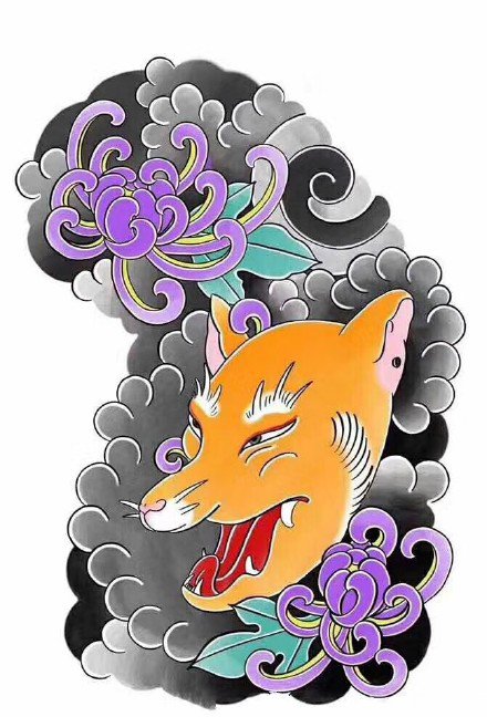 35款日式等半甲纹身主题的手稿图片(21/35)