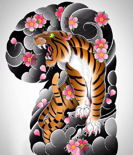 35款日式等半甲纹身主题的手稿图片(17/35)