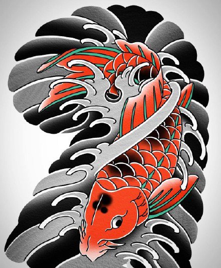 35款日式等半甲纹身主题的手稿图片(12/35)