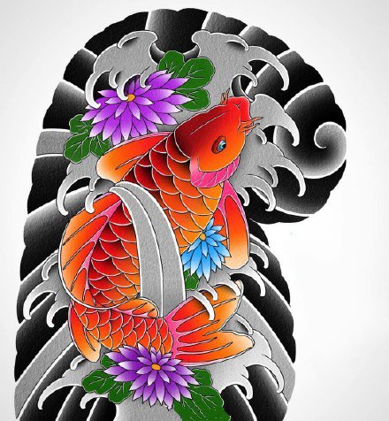 35款日式等半甲纹身主题的手稿图片(11/35)