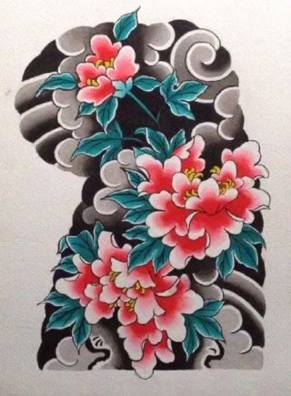 35款日式等半甲纹身主题的手稿图片(2/35)