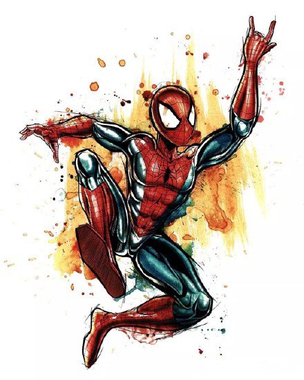 漫威人物的水彩纹身手稿图片欣赏(2/9)