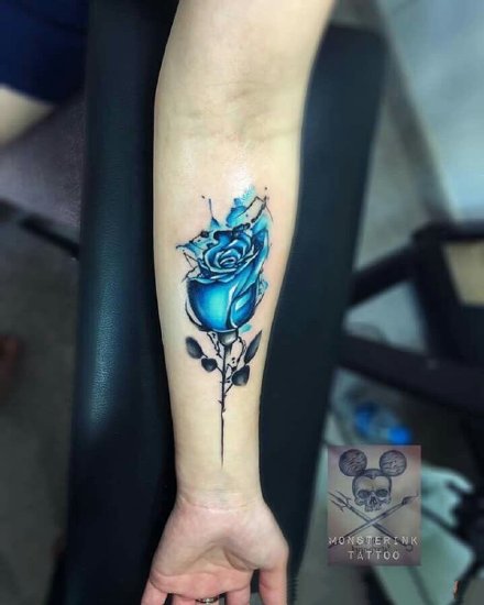 适合遮盖旧纹身的9款泼墨水彩图案