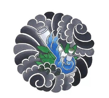 传统的9款祥云小圆图纹身手稿图片(2/9)