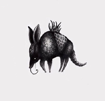 暗黑色的一组小动物纹身素材图片(7/9)