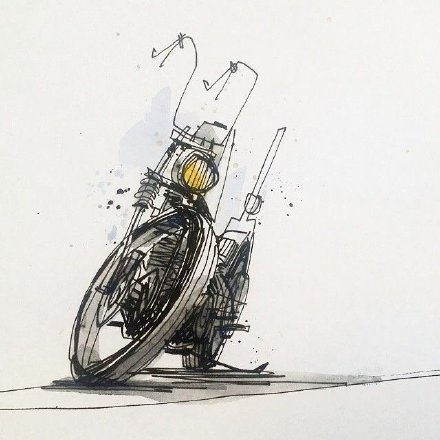 摩托车主题的9款纹身图案设计手稿(9/9)