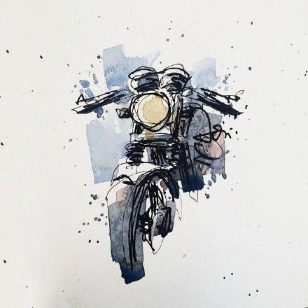 摩托车主题的9款纹身图案设计手稿(8/9)
