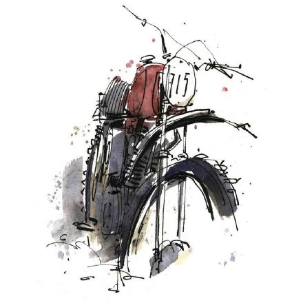 摩托车主题的9款纹身图案设计手稿(6/9)