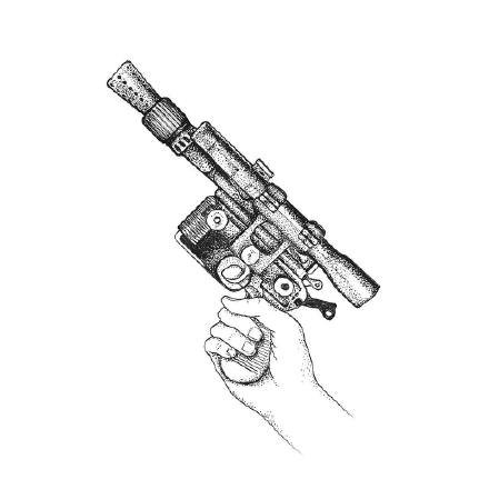 36款黑灰色创意小图纹身素材手稿图(35/36)