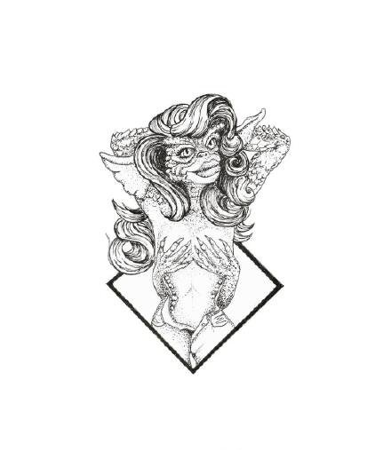 36款黑灰色创意小图纹身素材手稿图(34/36)