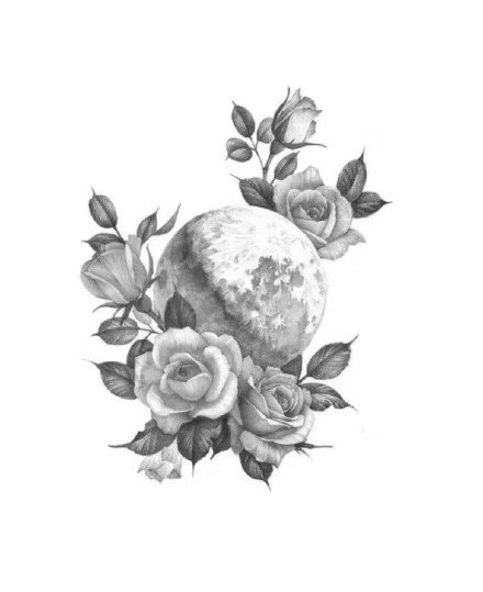 36款黑灰色创意小图纹身素材手稿图(30/36)