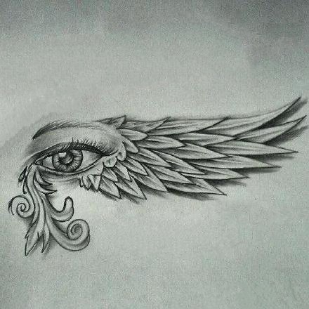 35款单双翅膀的纹身手稿图片(32/35)