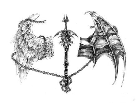 35款单双翅膀的纹身手稿图片(29/35)