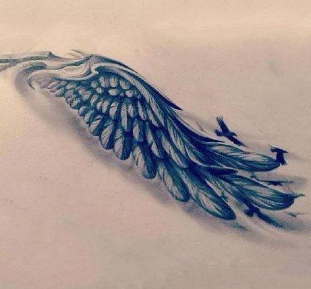 35款单双翅膀的纹身手稿图片(24/35)