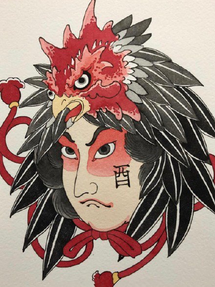 2套24张十二生肖的纹身手稿素材图片(23/24)