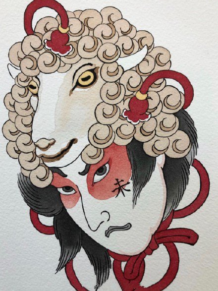 2套24张十二生肖的纹身手稿素材图片(21/24)