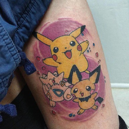 可爱的9张皮卡丘纹身图片