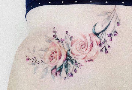 九款小清新水彩系列的女生纹身图案