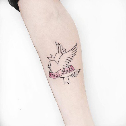 一组女生可爱的小清新彩色手臂纹身图案(8/9)