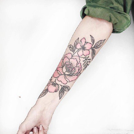 一组女生可爱的小清新彩色手臂纹身图案(2/9)