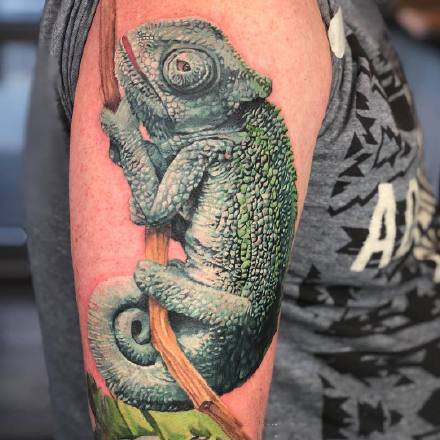 九款欧美写实彩色系男性手臂纹身图案