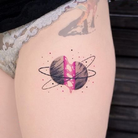 一组彩色小清新女生纹身图案欣赏