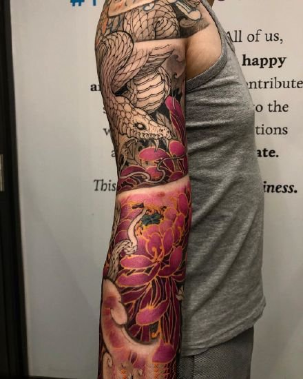 九款传统男士花臂写实纹身图案