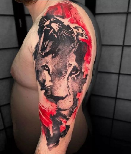 一组欧美霸气男士手臂纹身图案欣赏