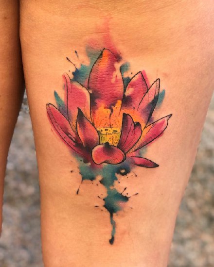 九款女生水彩色可爱纹身图案欣赏