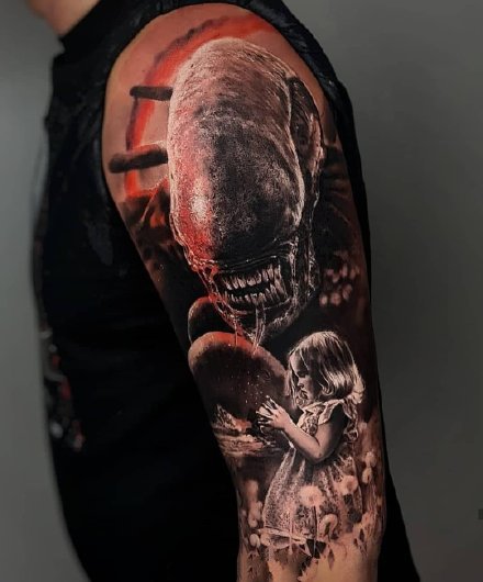 一组比较酷的欧美手臂纹身图案