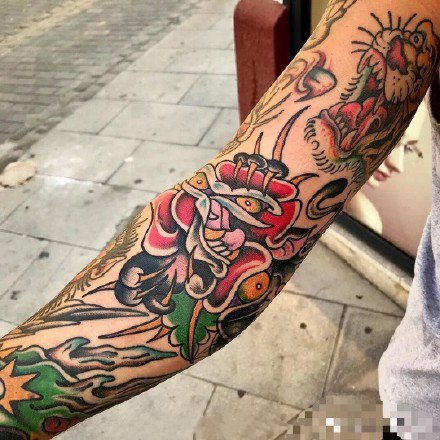 一组彩绘old school风格纹身图案赏析