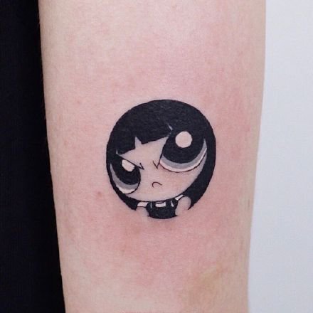 一组可爱的彩色女生小清新纹身图案