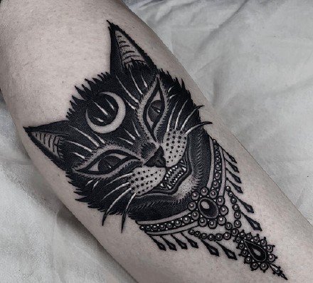 一组暗黑手臂男生纹身图案