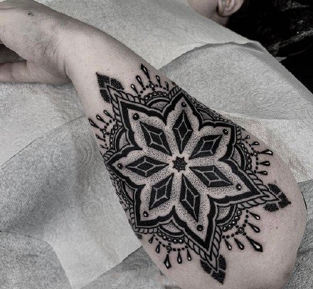 一组暗黑手臂男生纹身图案