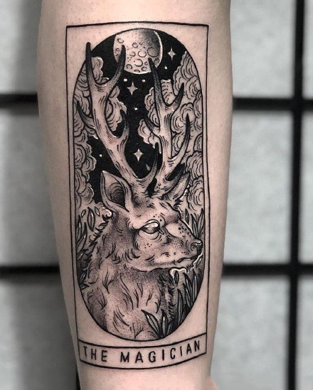 一组黑色遮疤手臂纹身图案欣赏