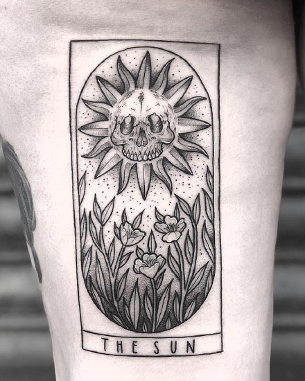 一组黑色遮疤手臂纹身图案欣赏