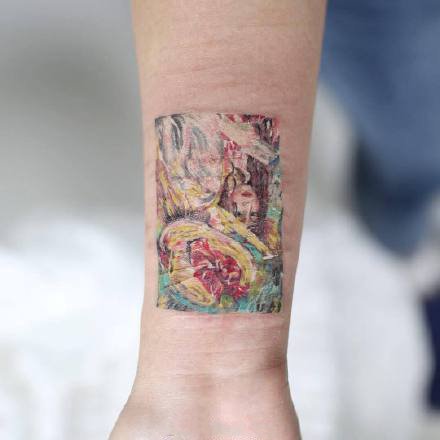 一组小清新彩色纹身图案