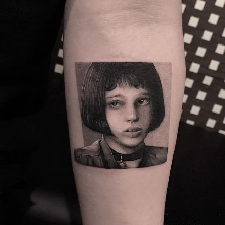 一组青岛刺青黑灰纹身图案