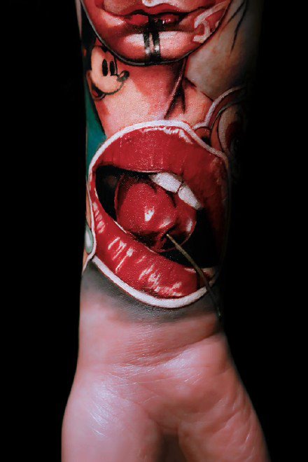 一组重彩系列的手臂纹身图案