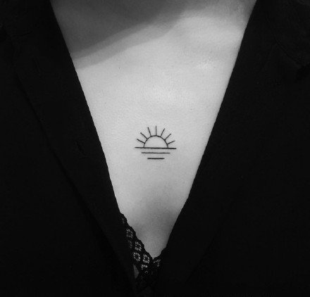 一组简笔画小清新纹身图案